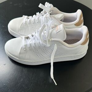 Adidas Women's White and Brown Sneakers